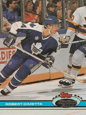 Robert Cimetta - 1991 Topps Stadium Club Hockey Card